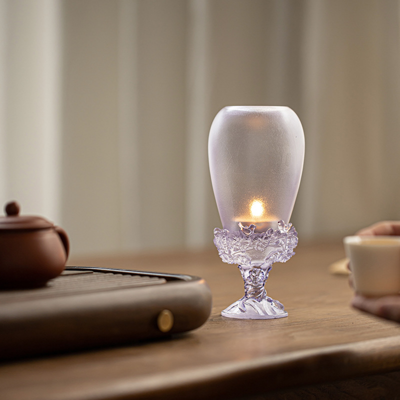 Trung Quốc Mới Thiền Kính Mờ Đèn Nến Thơm Phòng Trà Phòng Khách Không Khí Cao Cấp Đèn