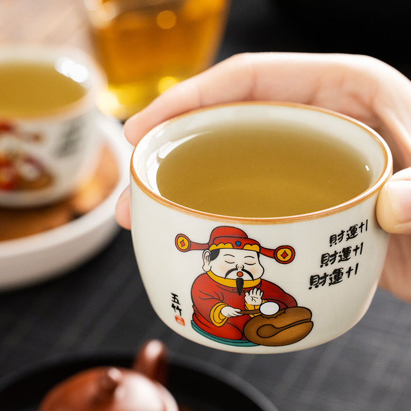 Cốc chủ nhân Ruyao Fortune Cốc trà Kung Fu gốm sứ chuyên dụng cá nhân Cốc trà tách trà