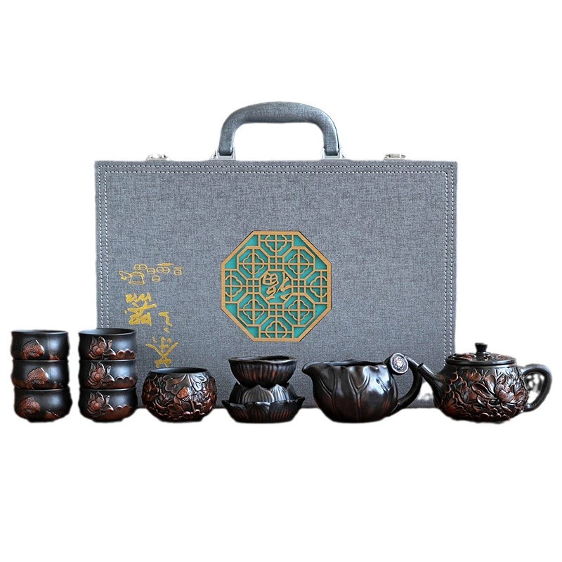 Ấm trà gốm tím ấm trà hoa sen Vân Nam Jianshui bộ trà kung fu thủ công hoàn toàn ấm trà tử sa gia dụng ấm trà đơn ấm pha trà