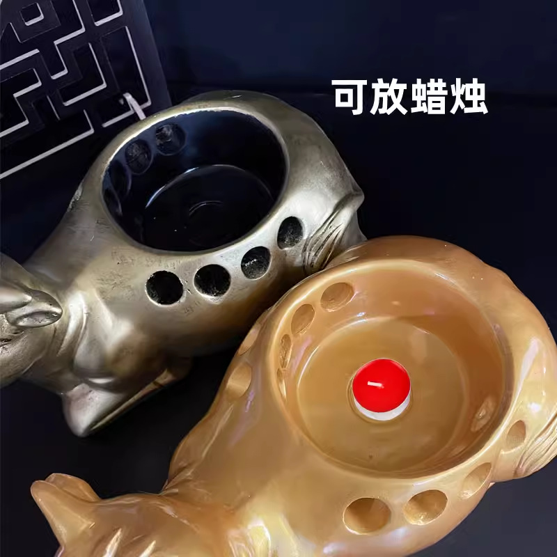 Đĩa Nhà hàng với đá khô hình con bò vàng, Bộ đồ ăn sáng tạo, nhà hàng khách sạn nổi bật, mạng lưới nhà hàng, món ăn nghệ thuật Red Bull