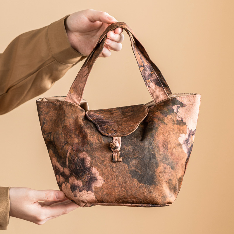 Túi lưu trữ bộ trà sợi mây thơm cực kỳ trơn, túi trà thơm bầu trời màu quốc gia, túi xách ngoài trời nữ, túi lưu trữ du lịch