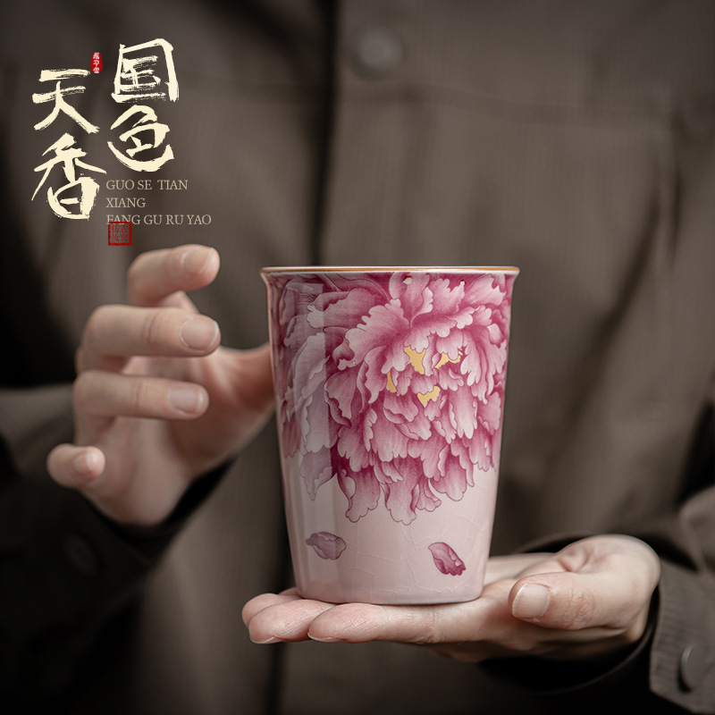 Cốc cốc gốm sứ dung tích lớn cốc chủ nhân cốc uống trà cốc uống nước cổ điển Trung Quốc