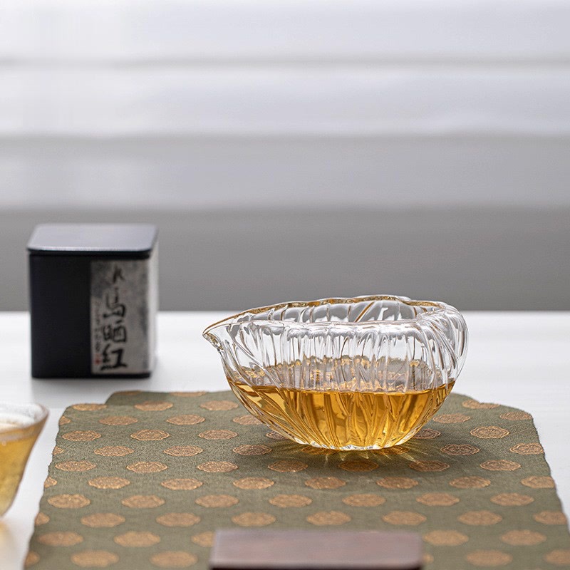 Cốc Cốc Nhật Bản Lá Sen Cốc Dày Trong Suốt Chịu Nhiệt Đồng Nhất Cốc Hộ Gia Đình Kung Fu Bộ Trà Trà chia