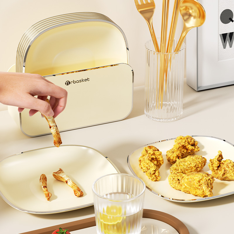 Đĩa xương dạng kem, đĩa xương nhựa gia dụng, đĩa trái cây cấp thực phẩm, đĩa đựng đồ ăn kèm để bàn, đĩa đựng rác