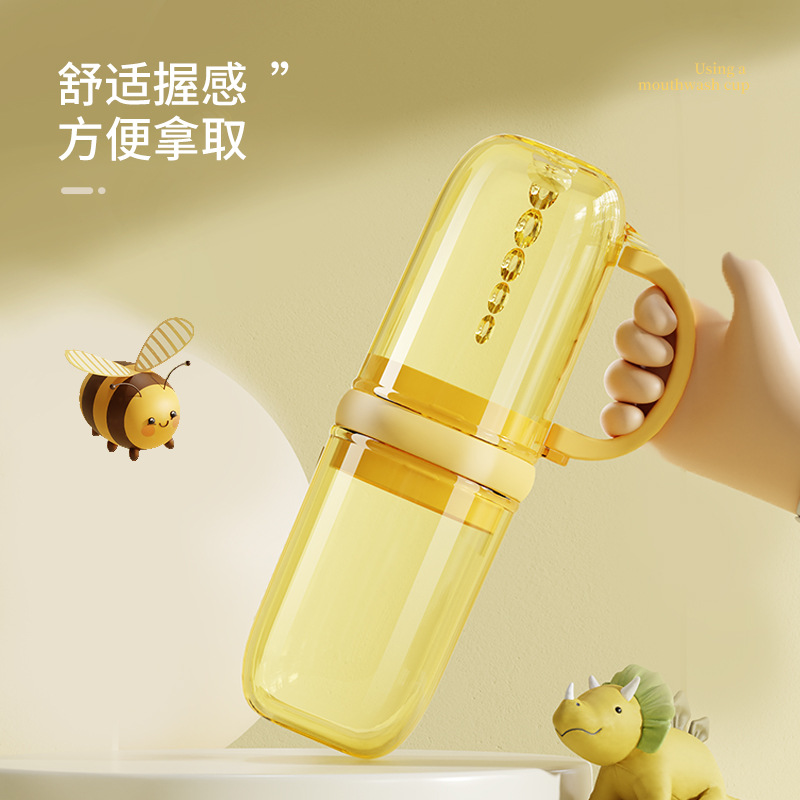 Cốc vệ sinh du lịch cốc súc miệng cốc đánh răng Cốc đánh răng hoạt hình dễ thương hộp đựng bàn chải đánh răng dung tích lớn cầm tay