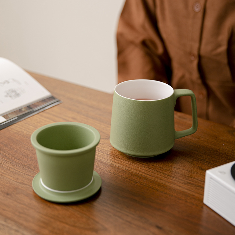Cốc trà cốc gốm sứ cốc tách nước trà đơn giản cốc nước pha trà chuyên dụng cá nhân văn phòng gia dụng bán buôn