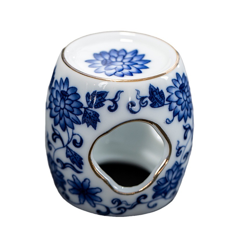 Đồ trà sứ trắng xanh cổ điển nắp ấm sứ cổ dụng dụng cụ trà sứ trắng phụ kiện trà đạo đồ trang trí chơi trà