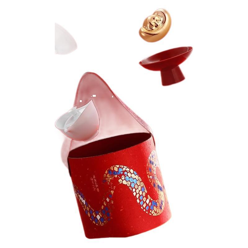 Bộ ấm trà rắn mới của Deding, hộp quà, bộ ấm hai tách trà Trung Quốc, quà lưu niệm doanh nhân năm mới