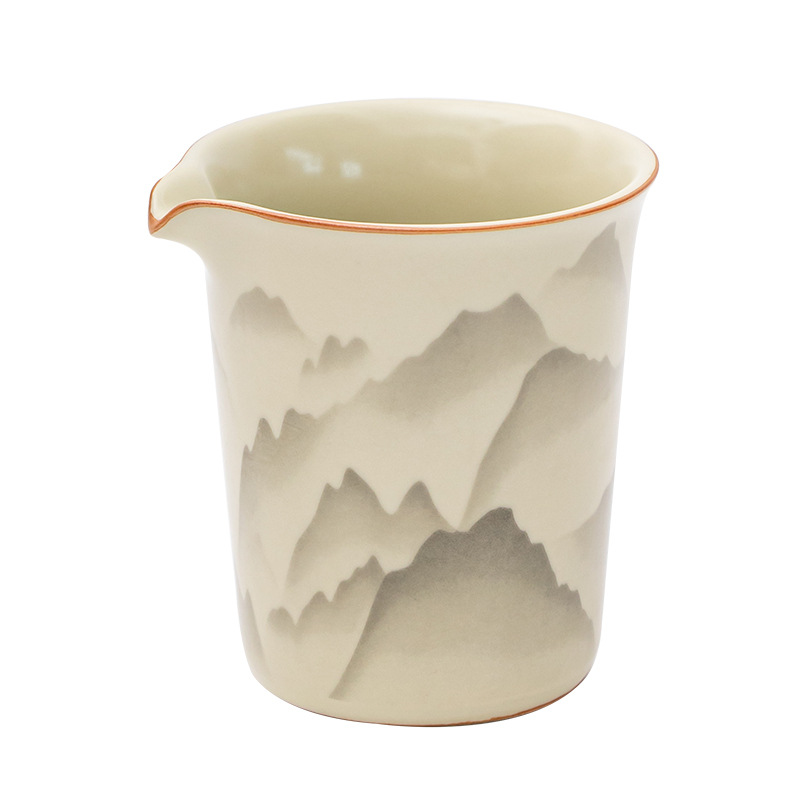 Cốc công bằng Ruyao Mountain Ruhua Cốc trà gốm sứ biển dụng cụ pha trà Kung Fu dụng cụ pha trà cốc pha trà dung tích lớn