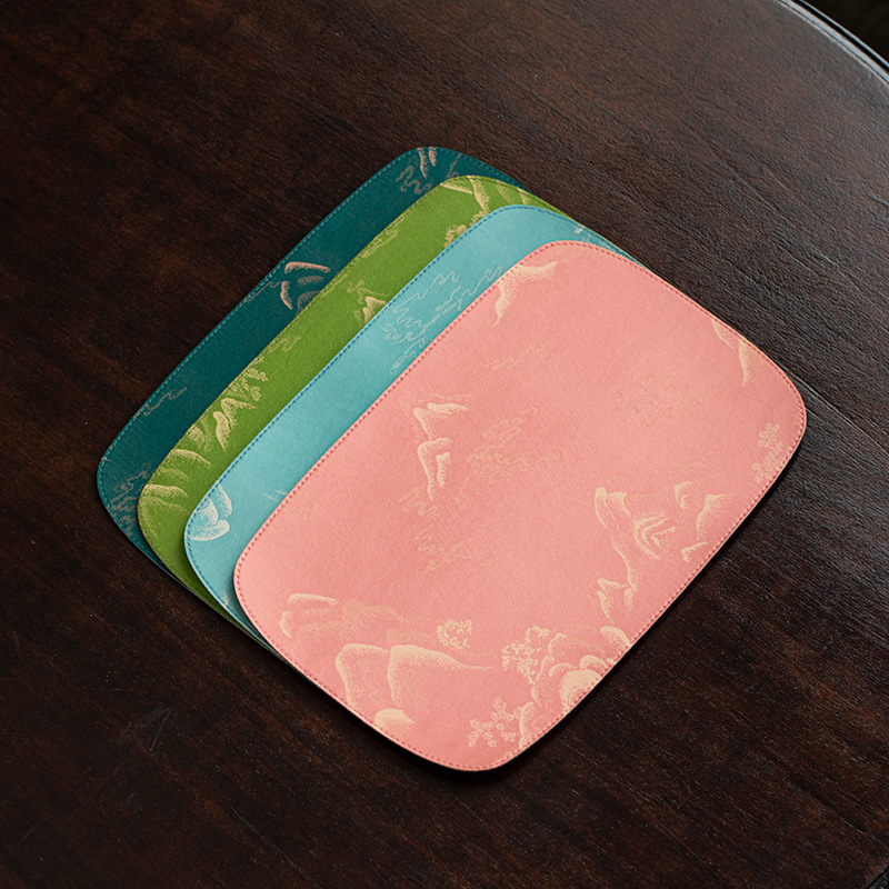 Thảm trà hình chữ nhật dùng trong gia đình, hai mặt, thích hợp để pha khô, khăn trà, thảm trà, cờ trà, phụ kiện bộ trà kung fu.