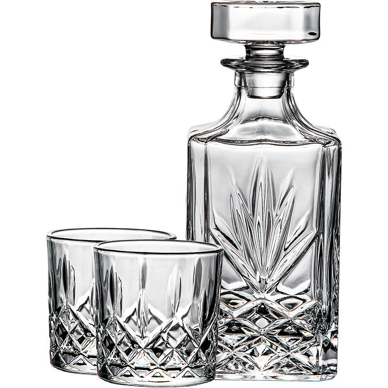 Bình Đựng Thủy Tinh Pha Lê Chai Rượu Mờ Son Môi Rượu Whisky Chai Rượu Bình Rỗng Hộ Gia Đình Chai Rượu Đựng Rượu