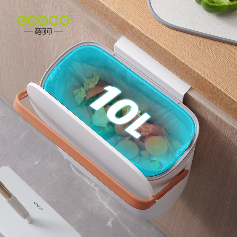 Thùng rác nhà bếp treo tường Gia dụng có nắp treo giỏ đựng rác phòng khách sáng tạo Thùng đựng rác cửa tủ có thể treo