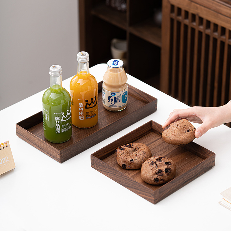 Khay Gỗ Óc Chó Bắc Mỹ Khay bánh mì sữa khay ăn sáng Bộ trà Kung Fu đơn giản khay trà khay khách sạn