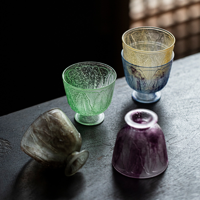 Bộ trà Kung Fu tráng men cổ kính, tách trà, tách cá nhân, thiết bị pha trà cao cấp, cốc lá chuối thương hiệu Yushantang, cốc cao