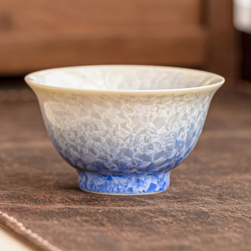 Cốc chủ nhân tráng men pha lê Bộ trà cao cấp sang trọng uống trà chuyên dụng tách trà cốc trà Kung Fu tách trà hộp quà dung tích lớn