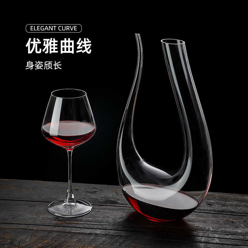 Bộ ly rượu vang đỏ, ly cao phong cách Châu Âu, ly rượu vang sáng tạo 6 chiếc, Bộ thắt nơ đỏ