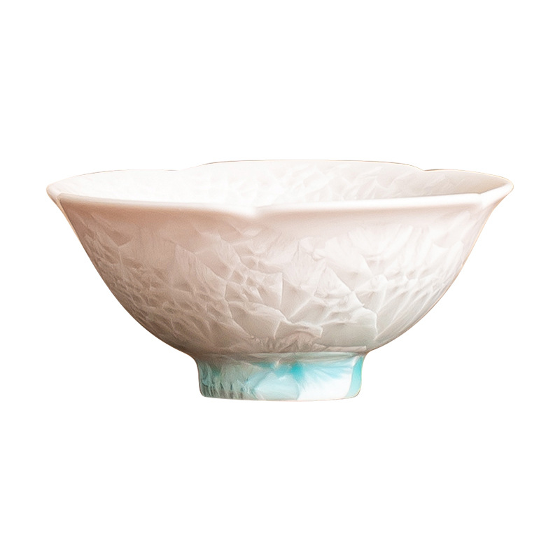 Cốc trà cao cấp tráng men pha lê cốc chủ nhân cốc hoa hồ xanh bộ trà gốm sứ gia dụng cốc trà cốc trà cốc đơn