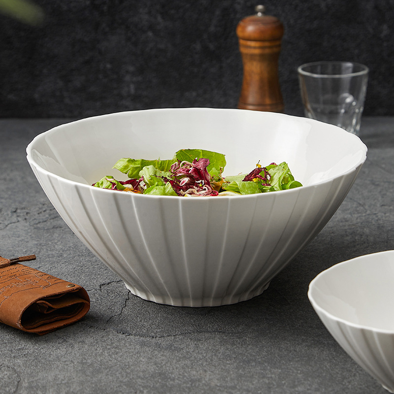 Dòng sản phẩm gốm sứ Mẫu dòng 2024 gia dụng Bát mới nhẹ sang trọng cao cấp Bát súp bát lớn Bát mì Bát Chân nhọn