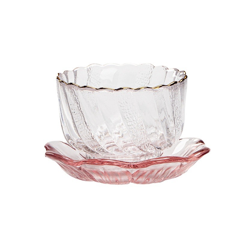 Bộ trà Kung Fu cốc chủ nhân cỡ lớn cốc trà cốc trong suốt dày đơn giản gia dụng cốc trà cốc nhỏ thủy tinh chịu nhiệt