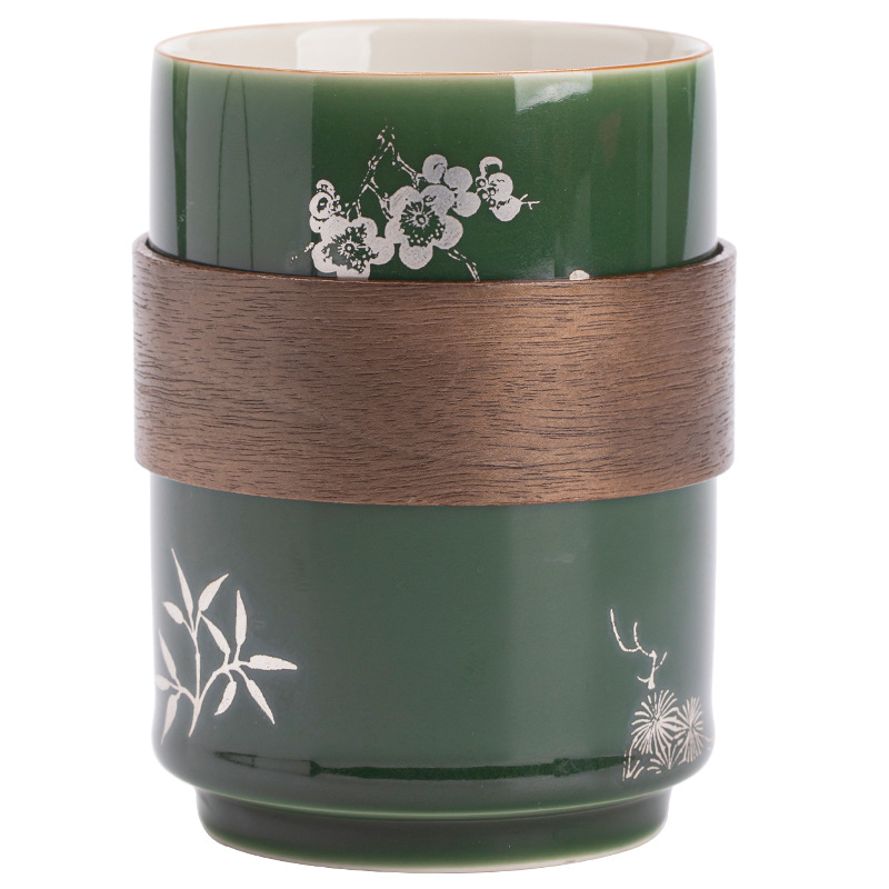 Ba người bạn của tuổi Hán, cốc thủy tinh xanh, cốc coca, cốc pha trà văn phòng, cốc uống nước dung tích lớn