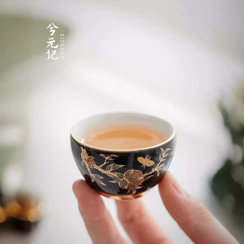 Bộ dụng cụ pha trà du lịch ngoài trời một bình hai cốc cốc khách nhanh bằng gốm