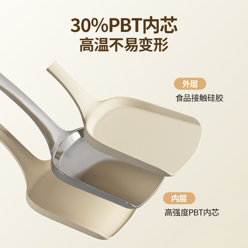Xẻng nấu ăn silicone Yicoco chảo chống dính gia dụng xẻng nấu ăn muỗng canh chao bộ đồ dùng nhà bếp cấp thực phẩm chịu nhiệt độ cao