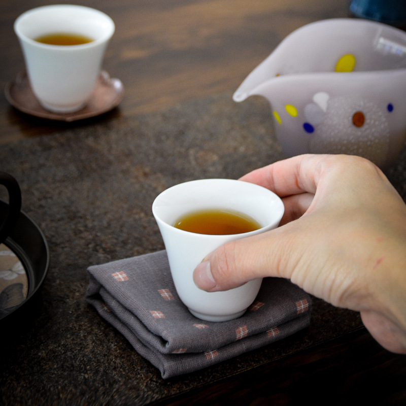 Khăn trà vải cotton và lanh vải trà ô vuông Zen ý giữ ấm bình Khăn vuông nhỏ chiếu trà thấm nước bàn trà khăn lau khăn trải trà đơn giản và thanh lịch Khăn trà