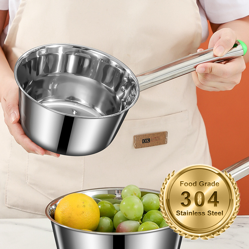 Muỗng nước inox Lezvậy muôi nước cán dài dày muôi canh muôi nước muôi Cháo muôi nước lớn nhà bếp