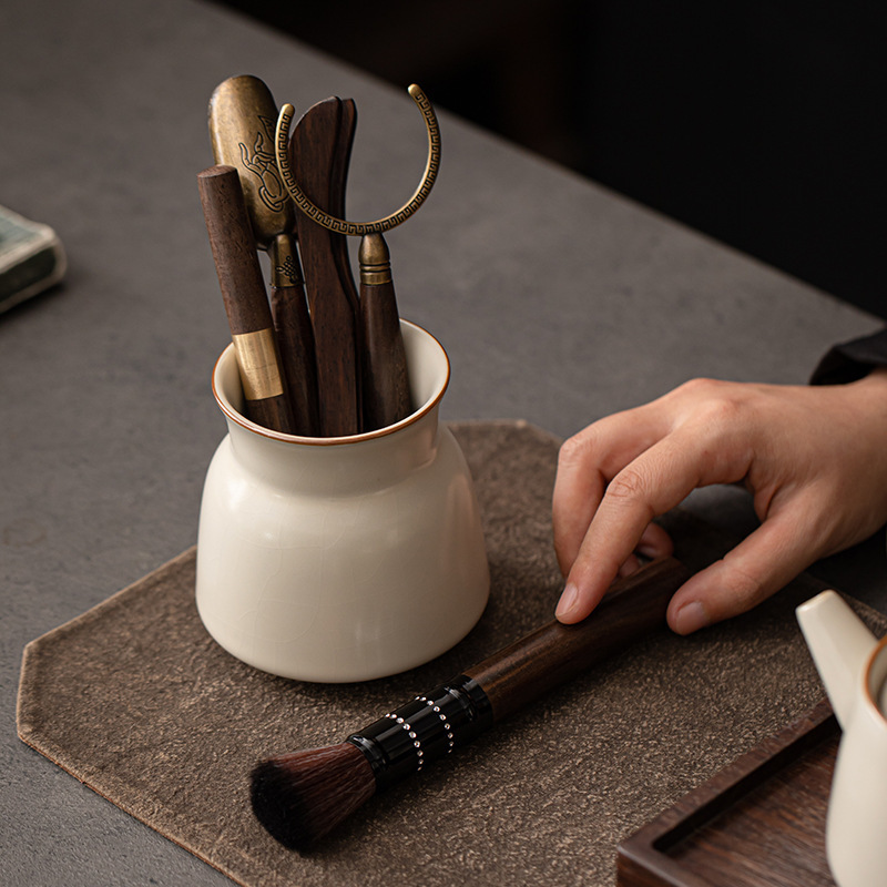 Bộ trà đạo sáu quý ông, phụ kiện bộ trà Kung Fu, đồ uống trà, kẹp bàn chải, bàn trà, dụng cụ pha trà