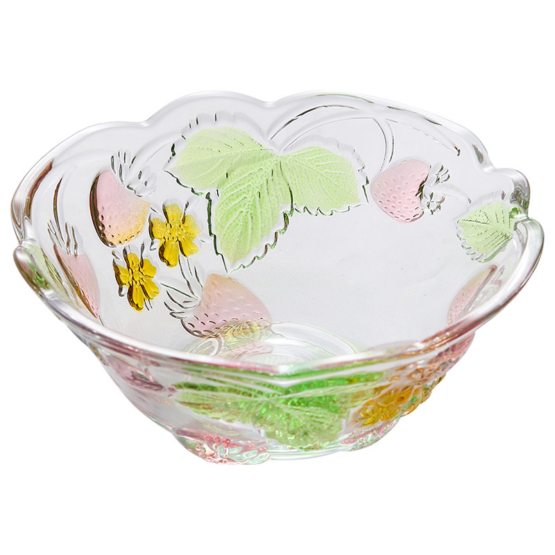 Bát đựng sữa chua, trái cây, salad bằng thủy tinh nổi hoa văn, dùng trong nhà, mẫu mới 2025, thiết kế sáng tạo, cao cấp, dùng làm bát ăn sáng