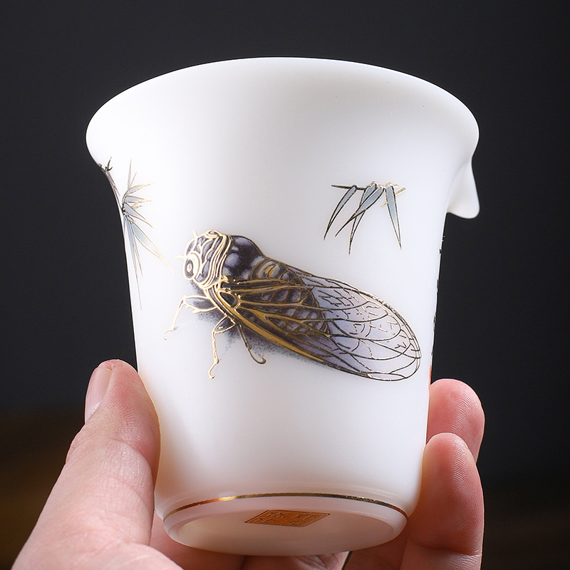 Guo Zhibao Gongdao Cup Gốm sứ cao cấp Băng ngọc sứ nấu trà chay Bộ trà Kung Fu bom tấn Biển trà đơn