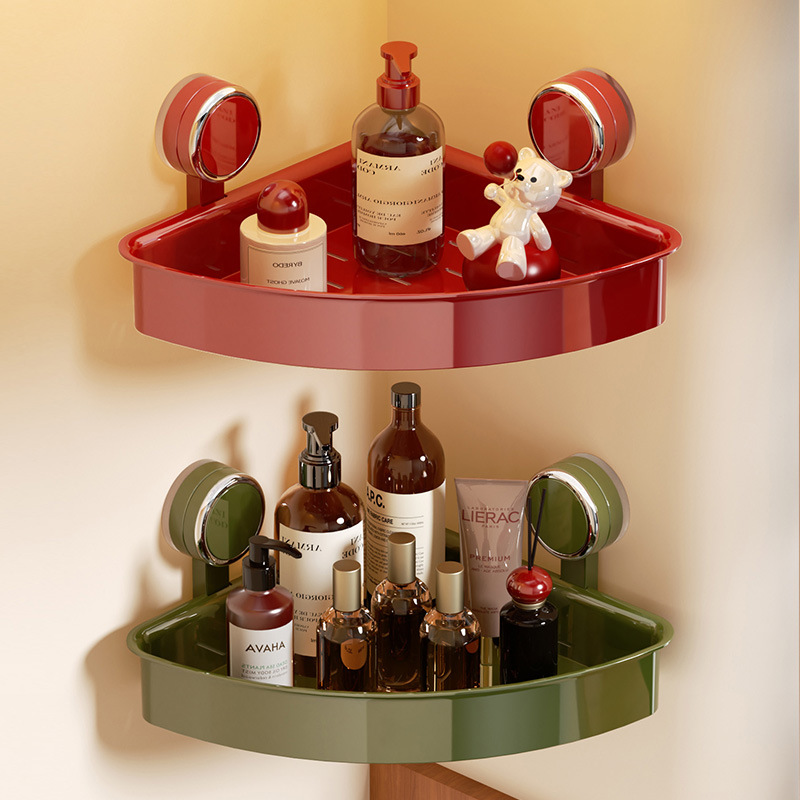 Giá treo góc cốc hút treo tường không đục lỗ trên tường giá treo góc phòng tắm nhà vệ sinh nhà vệ sinh giá để đồ tam giác