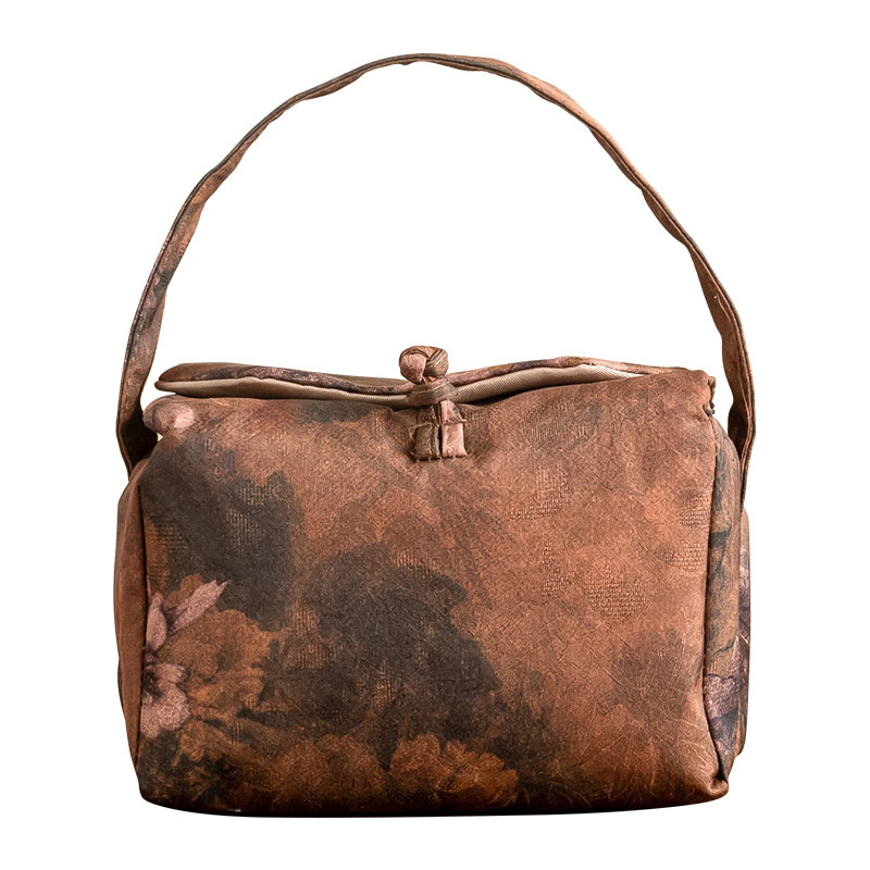 Túi lưu trữ sợi Xiangyun túi xách tay quốc gia túi trà một ấm hai cốc túi lưu trữ túi vải xách tay ngoài trời cỡ lớn