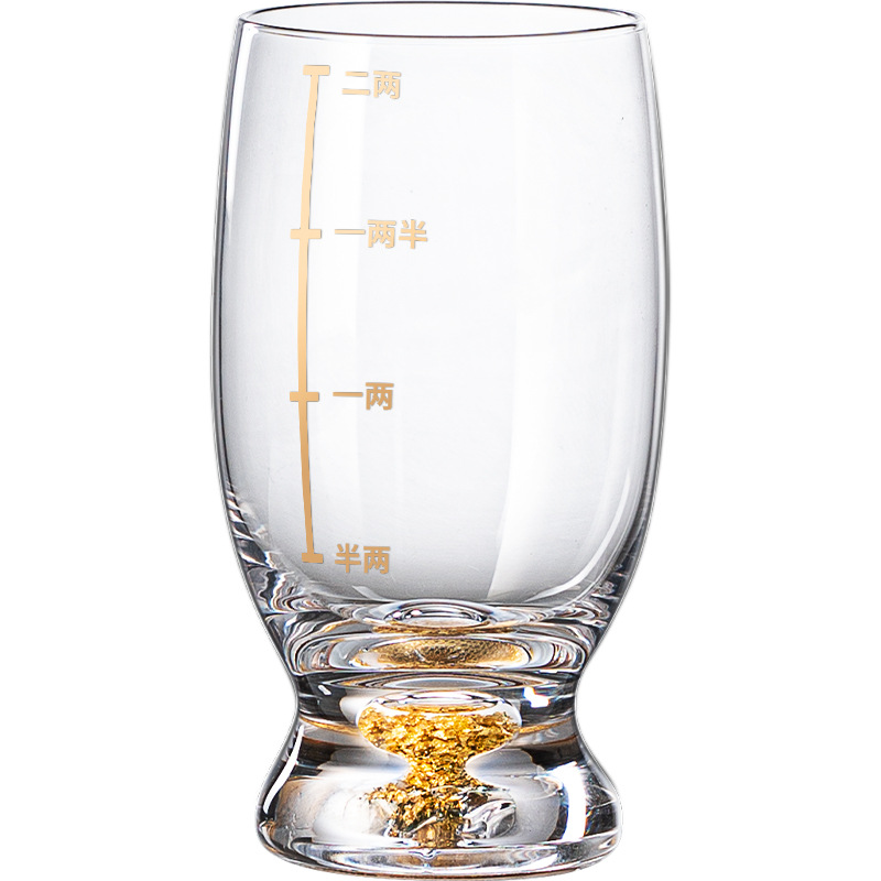 Bộ 0.1kg ly rượu vang trắng cao cấp sang trọng nhẹ nhàng dùng trong gia đình có vạch chia độ, ly rượu pha lê, ly rượu nhỏ kiểu Trung Quốc, bộ ly rượu.