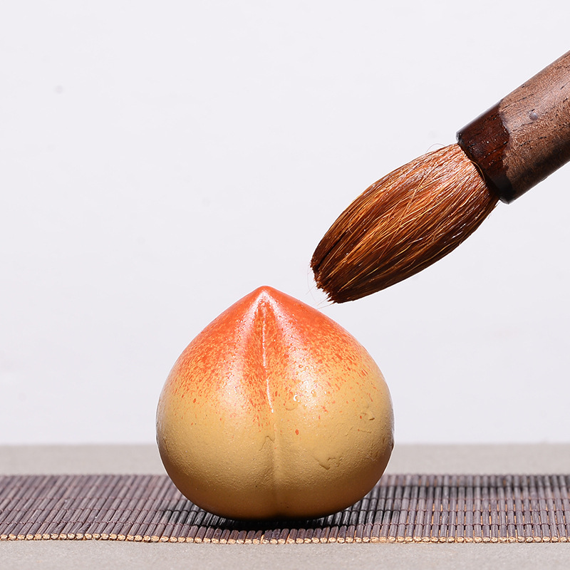 Nghi Hưng Tử Sa Trà vật nuôi đào phần bùn thủ công đào Trường Thọ Bộ trà điêu khắc Khay trà đồ trang trí bàn tay văn hóa Quà Tặng