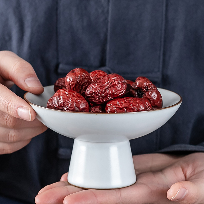 Khay giải khát Thiền kiểu Trung Quốc khay trái cây chân cao bàn trà phòng khách gia dụng khay đồ ăn vặt các loại hạt trái cây sấy khô cho Phật