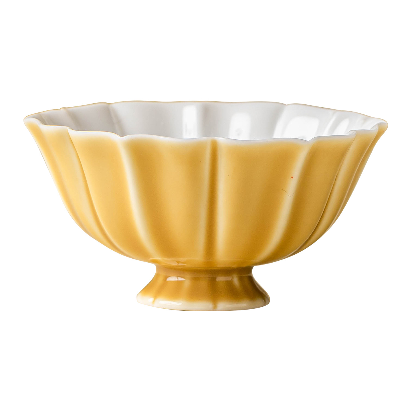 Cốc trà chân cao màu vàng ngỗng cốc chủ nhân gốm cốc đơn bộ trà gia dụng đơn giản cốc trà Kung Fu cốc trà chén trà chén cánh sen