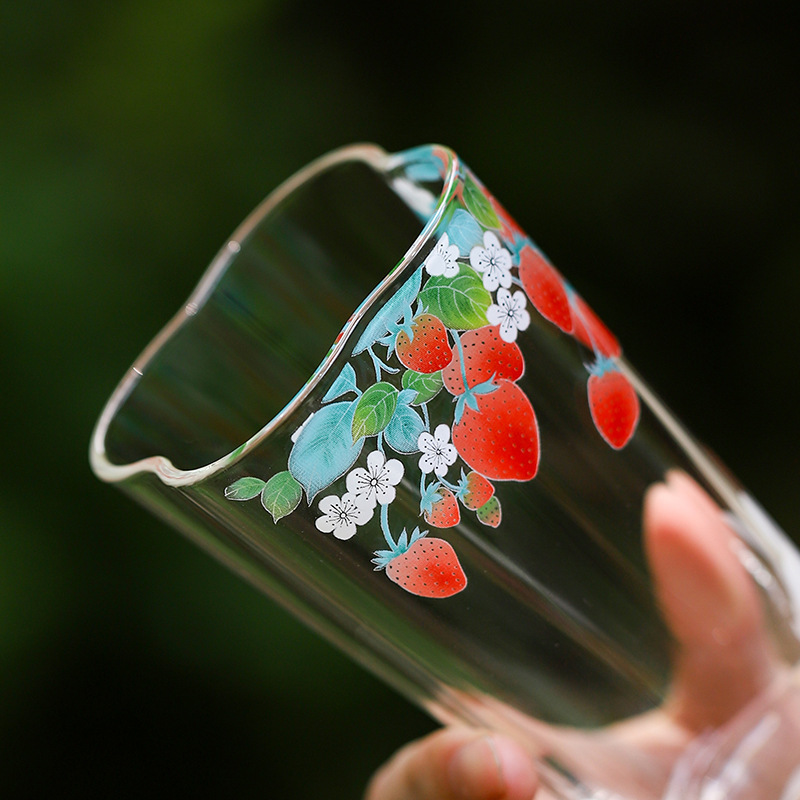 Cốc mây sáng tạo mẫu mới cốc trà xanh thủy tinh chịu nhiệt gia dụng cốc chủ nhân tăng độ dày Borosilicat dung tích lớn