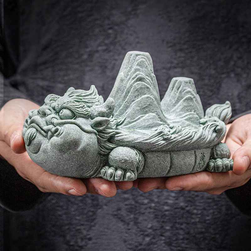 Đồ trang trí chơi trà sáng tạo giang sơn cát xanh