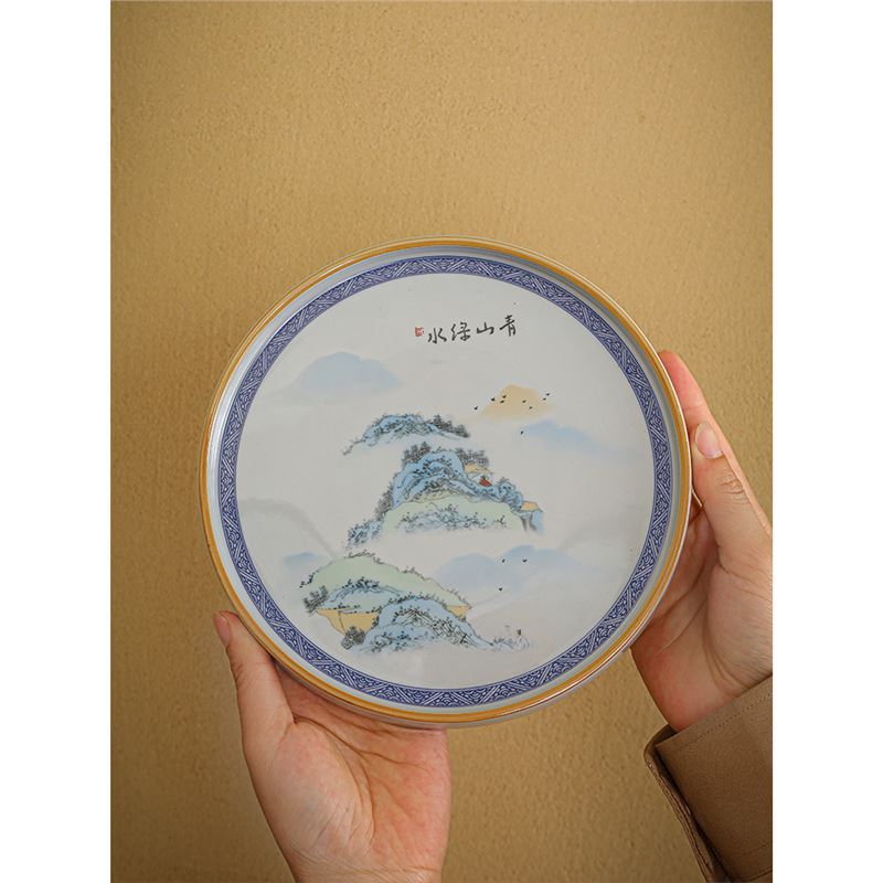 Bộ ấm trà Kung Fu sứ trắng xanh kiểu Trung Quốc cổ ấm trà bộ nhỏ chuyên dụng gia dụng bán buôn quà tặng