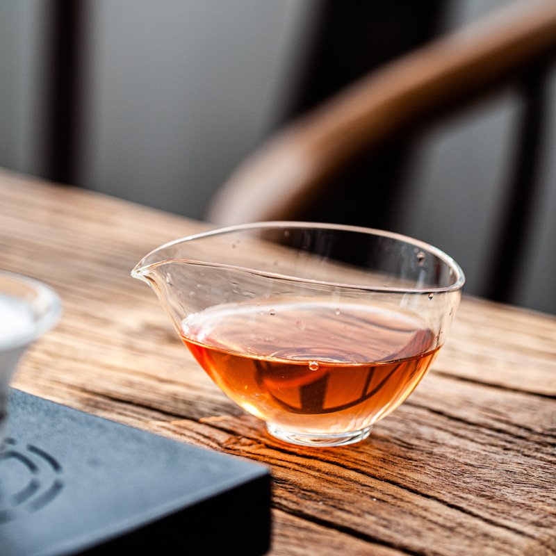 Cốc công bằng thủy tinh Bộ tách trà biển dày dặn Bộ tách trà trong suốt đơn giản chịu nhiệt cỡ lớn Bộ trà Kung Fu cỡ lớn