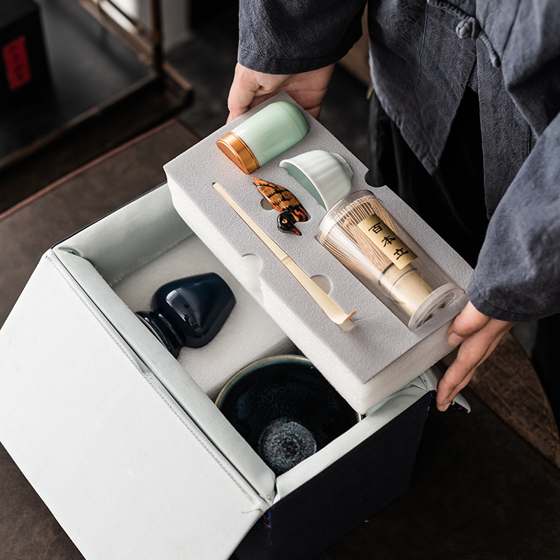 Bộ dụng cụ đặt trà Thời Nhà Tống, bình trà, bột trà, Tuhao Jianzhan, trà phong cách nhà Tống, bộ trà, Bộ đầy đủ, dụng cụ Matcha