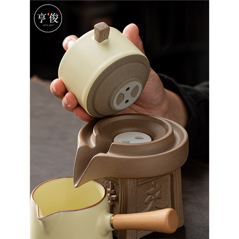 Bộ dụng cụ pha trà tự động lười lò Ru kiểu mới 2024, bộ gia dụng, tách trà pha trà quà tặng cao cấp cao cấp