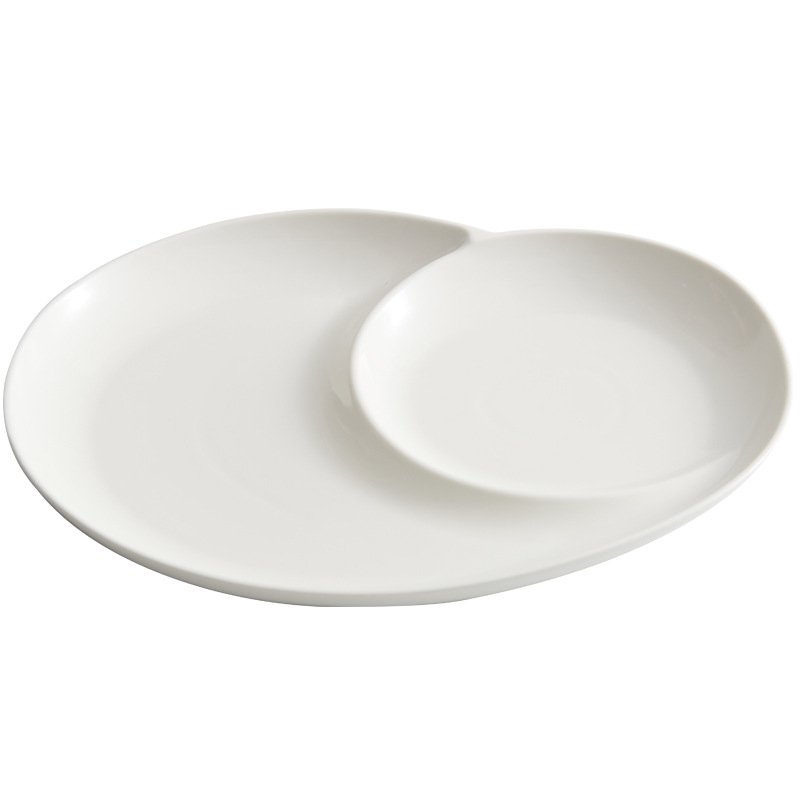 Đĩa lưới xoắn ốc Dehua Yunduo, bánh bao gốm, đĩa sushi, đĩa giấm, nhà hàng khách sạn sáng tạo, khoai tây chiên, đĩa tôm