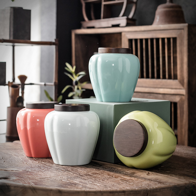 Bán buôn bình trà cổ điển kiểu Trung Quốc, bình gốm sứ, Bình Đựng Trà chống ẩm, bình trà hoa, bình trà tỉnh, cầm tay