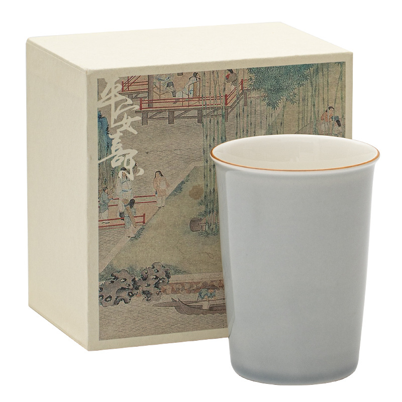 Cốc Coca xám đá kiểu Nhật cốc cầm tay cỡ lớn cốc nước gốm sứ cốc trà dung tích lớn cốc chủ nhân cốc đơn nung nhiệt độ cao