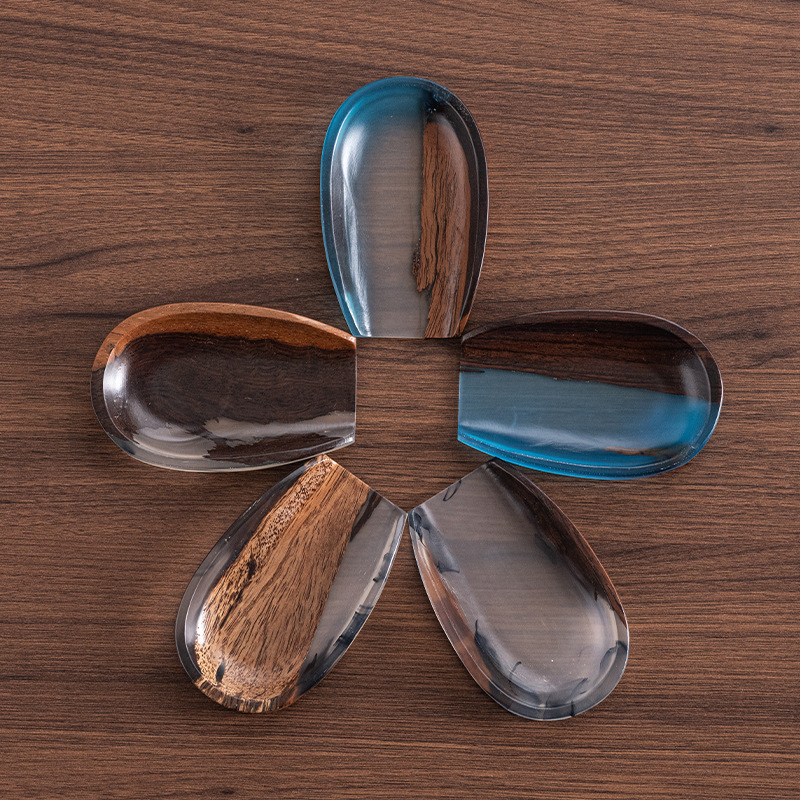 Bán buôn công cụ nghệ thuật trà nhựa gỗ đặc để thưởng thức trà, bộ trà, phụ kiện xẻng, phụ kiện trà đạo để bàn