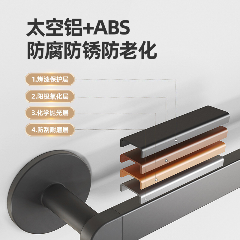 Giá treo khăn nhà vệ sinh không đục lỗ, giá treo thanh treo, khăn treo nhà tắm tích hợp, khăn tắm nhà vệ sinh