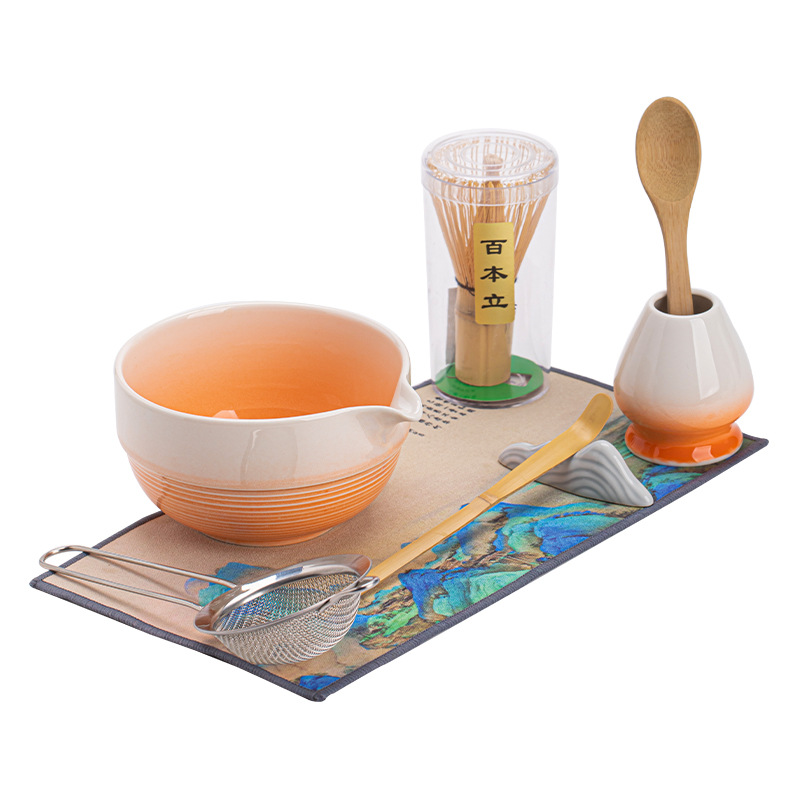 Gradient gốm ốc xà cừ bát trà bình trà bàn chải đứng bàn trà giả Song đặt trà phụ kiện trà Baixi bình trà