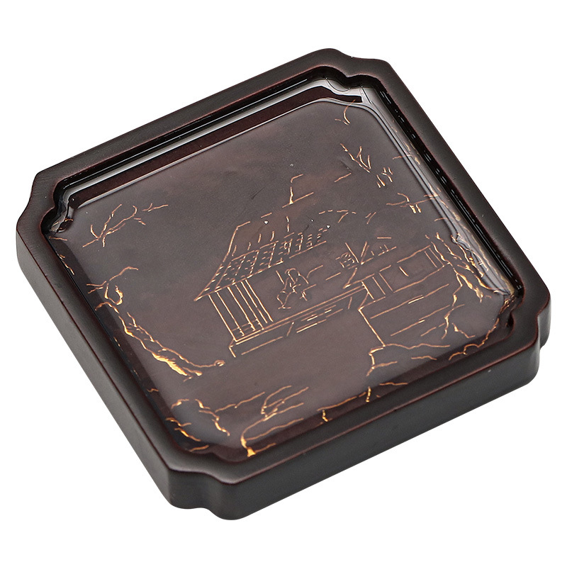 Đế Lót Ly đổi màu phong cách Quốc Triều đế ly trà cổ điển kiểu Trung Quốc đế cách nhiệt đổi màu sáng tạo chịu nhiệt phụ kiện trà đạo Kung Fu